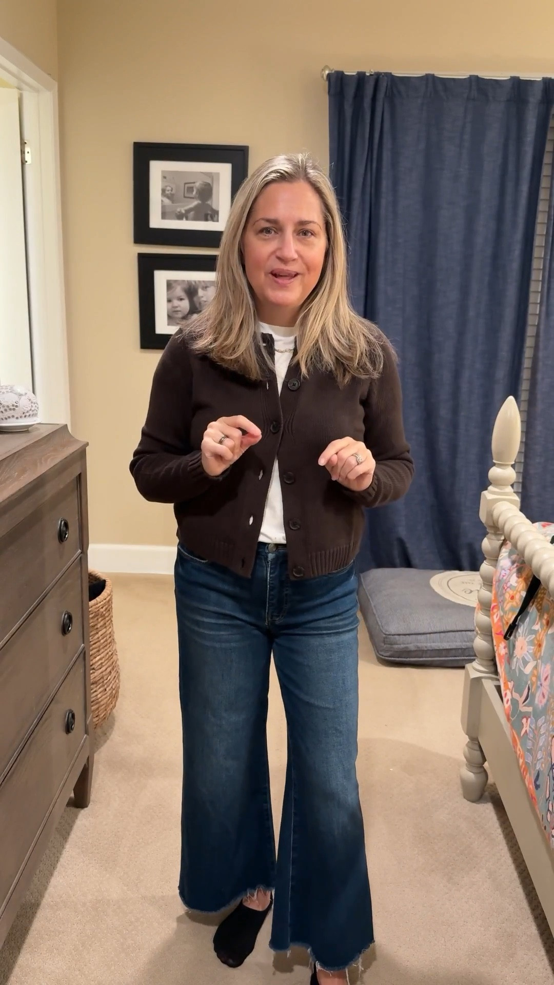 Here is what I wore for the bright and early flight last week. These jeans are so comfortable that they make a great look for travel day, and I adore this brown version of the cardigan that I wore all summer.  

#LTKShoeCrush #LTKTravel #LTKOver40