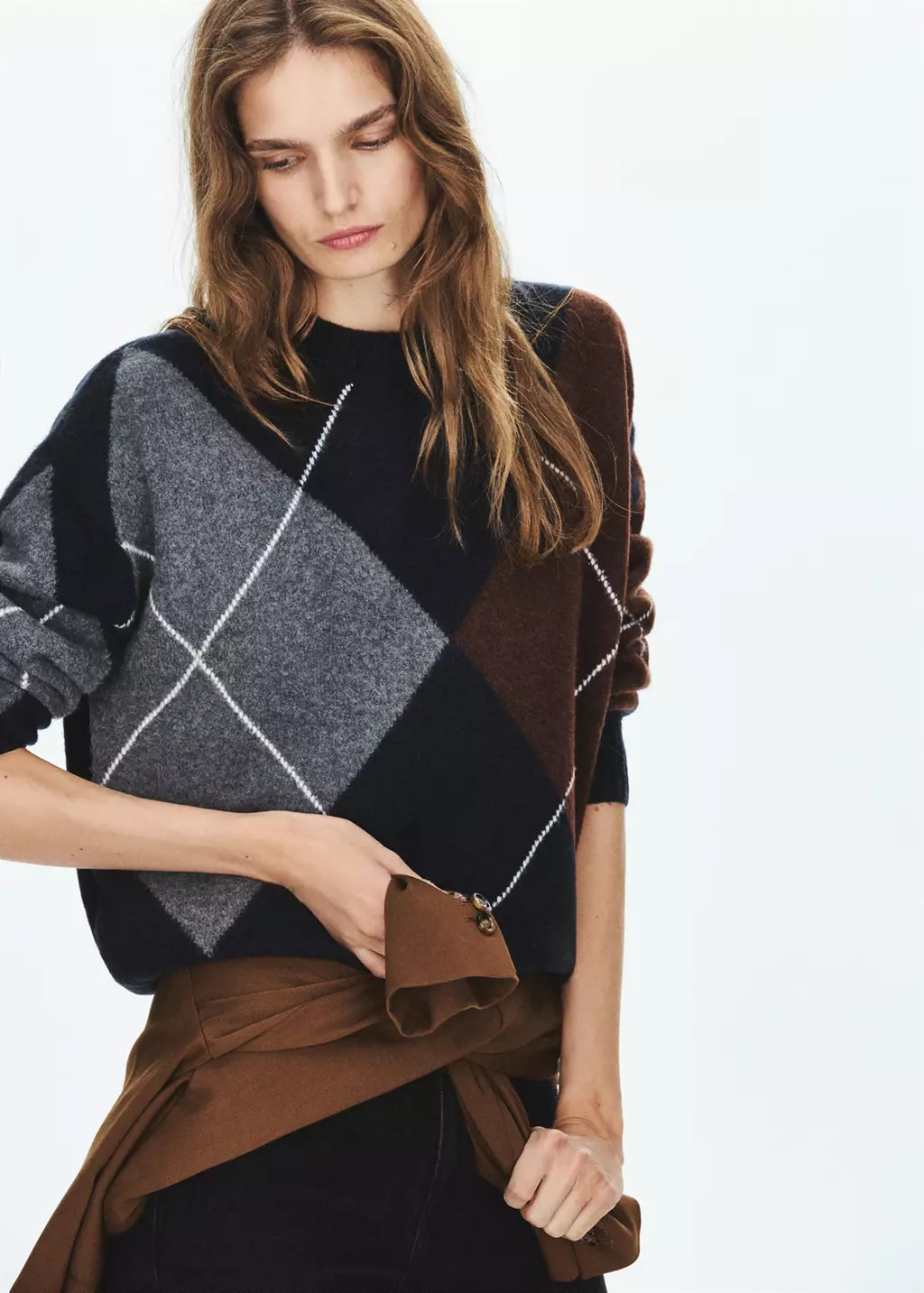 Argyle knit sweater | Mango (US/MX/AU)