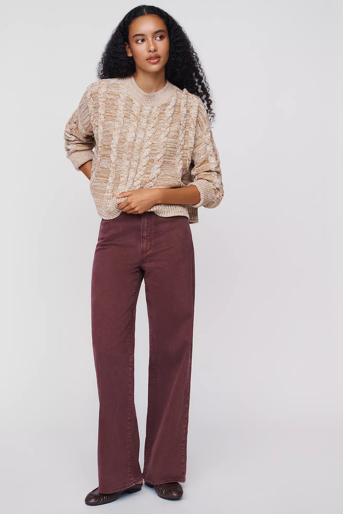 PAIGE Anessa 31" High Rise Wide Leg Jeans | Anthropologie (US)