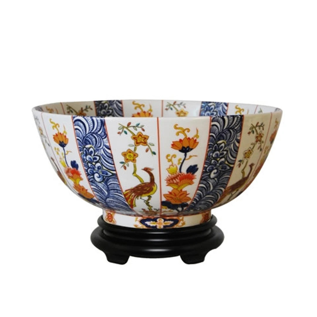 Chinese Imari Porcelain Bowl 14" Diameter With Bowl - Etsy | Etsy (US)