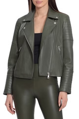 Quilted Faux Leather Biker | Avec Les Files