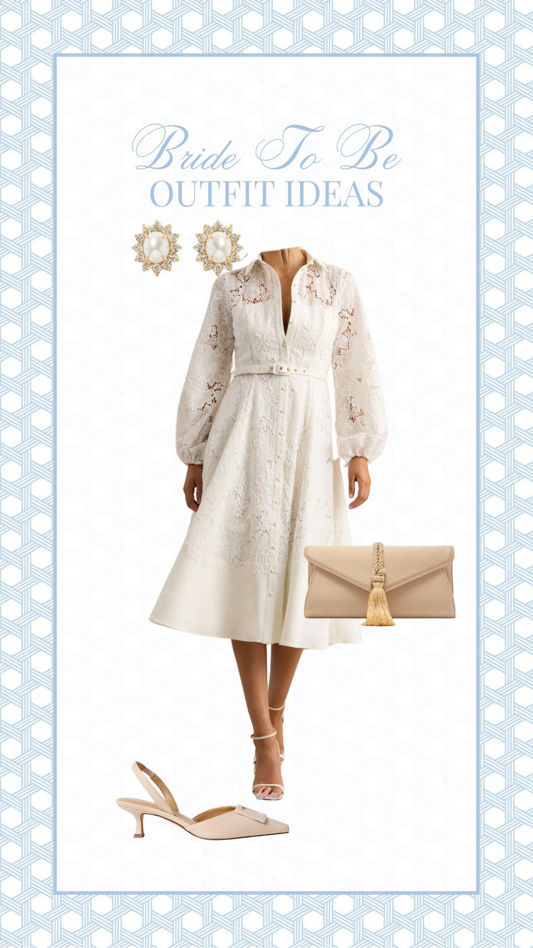 Outfit ideas for the bride to be!

Bridal outfit // bridal shower // engagement photo outfit