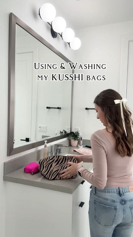 I’m obsessed with KUSSHI bags - they’re so cute and the fact that I can machine wash them is amazing! Thanks so much to KUSSHI for sending some for me to try. I’m using the zebra vactioner with the brush organizer and the pink bottle protectors. They’re perfect for travel or to use on the daily 👏🏼

#LTKbeauty #LTKVideo #LTKSpringSale