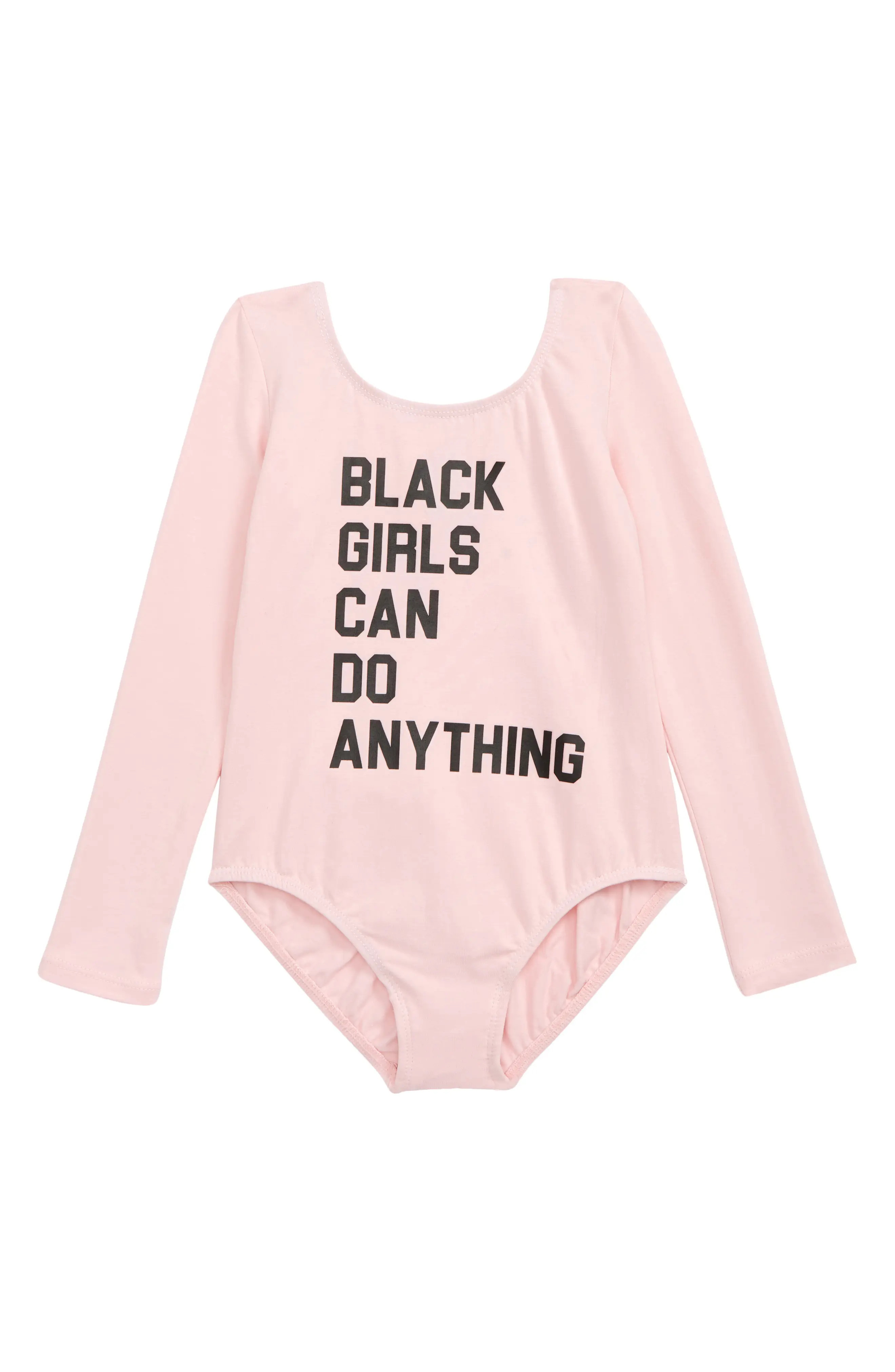 Typical Black Tees Kids' Girls Can Do Anything Graphic Bodysuit in Rose at Nordstrom, Size 2T | Nordstrom