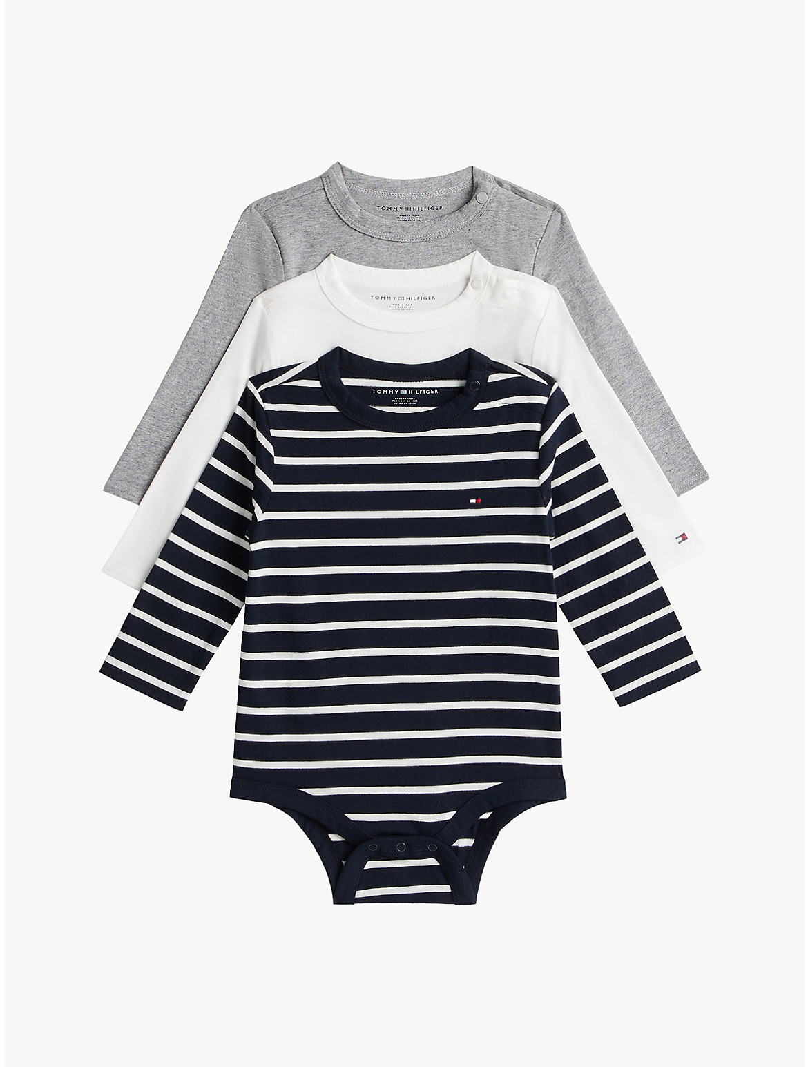 Tommy Hilfiger Boys' Babies' Onesie 3-Pack Gift Set - Navy - 6-9M | Tommy Hilfiger (US)