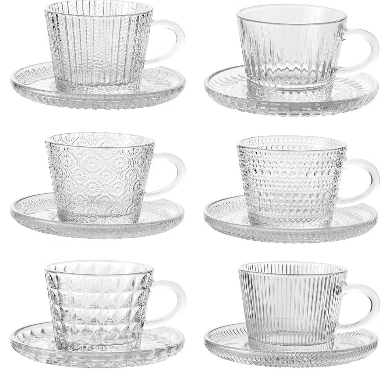 Glass Espresso Shot Cups with Saucers Set of 6, Clear Small Demitasse Cup with Stainless Steel Spoons, Dishwasher Safe Coffee Mugs for Tea Hot Chocolate Cappuccino, 5OZ/150ML, Mix

#LTKselfcare #LTKSaleAlert #LTKHome