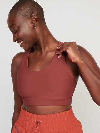 Medium Support PowerSoft Strappy Sports Bra for Women | Old Navy (US)