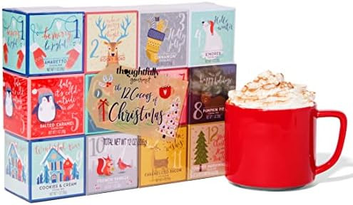 Thoughtfully Gourmet, 12 Days of Christmas Hot Chocolate Gift Set, Hot Cocoas in Festive Packaging,  | Amazon (US)
