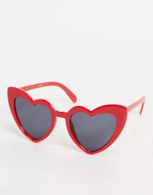Madein. chunky frame heart shaped sunglasses | ASOS (Global)