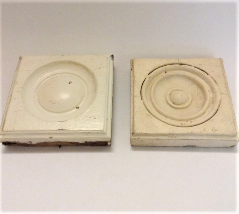 2 Antique Wood Corner Plinth Blocks  Not Matching  | Etsy Canada | Etsy (CAD)