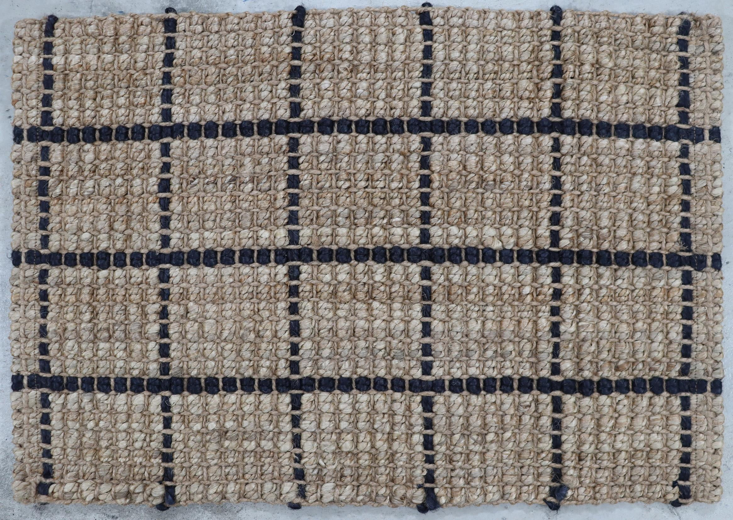 BHG Jute Windowpane Doormat 20x30 - Durable Low Pile Entry Rug | Walmart (US)