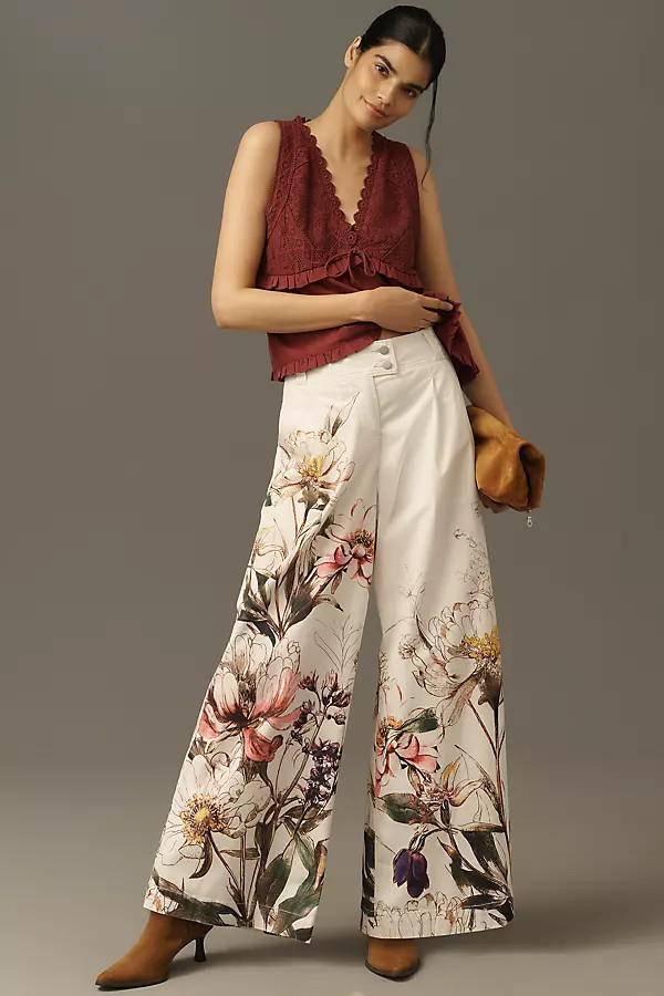 Printed Wide-Leg Pants | Anthropologie (US)