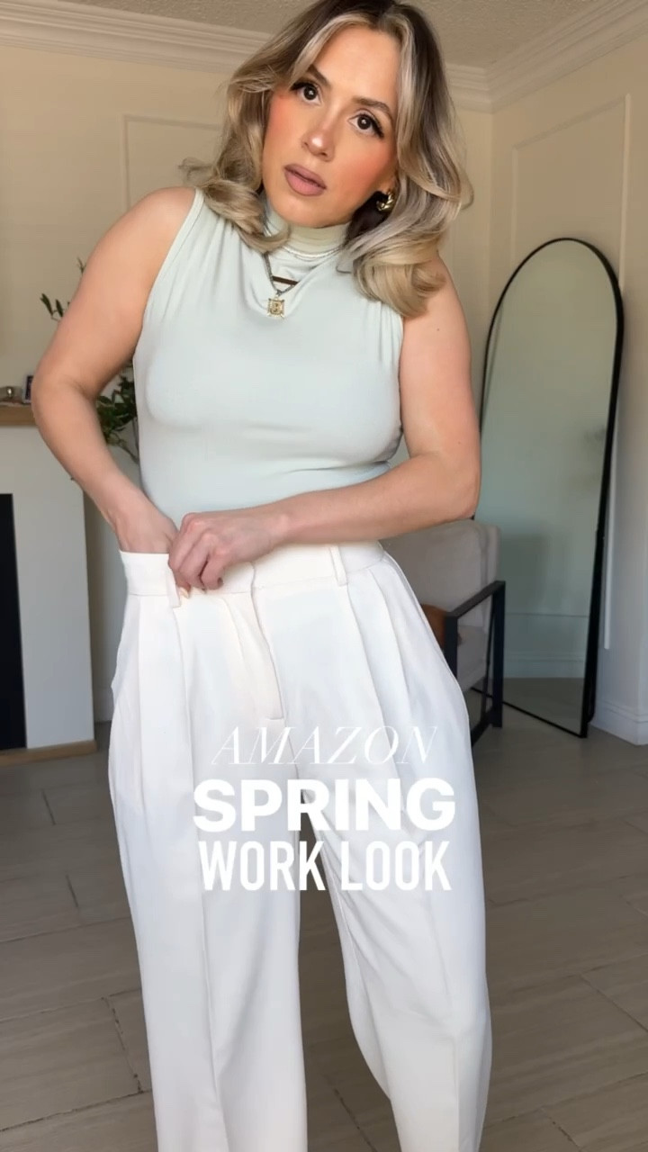 Amazon Business Casual Looks *SPRING EDITION * 

I'm 5'2 babes! See sizing below | LMK if you have questions 😘

Look 1: SMALL LONG THIN in ivory trousers by Funyyzo | SM in mock neck sage green too | XS in Aerie cardigan

Look 2: SM in grey pencil skirt (you'll need shapewear with this; I linked the on I'm wearing). Excellent stretch | SM in light blue cropped button up | I am wearing the shapewear half skirt by Joyshaper in small ! It comes with built-in thongs, but I just cut those out. 

Look 3: SM in khaki barrel pants (low stretch) | XS in TEE from the DROP | SM in men's blazer

Look 4: SM in pencil skirt | XS in T-shirt | SM in MEN'S blazer | I am wearing the shapewear half skirt by Joyshaper in small ! It comes with built-in thongs, but I just cut those out. 


Look 5: SM LONG THIN in GREY trousers | XS in tee 

#LTKgrwm #LTKootd #LTKWorkwear