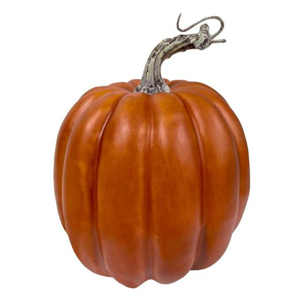 Orange Pumpkin Decor, 6.3", Styrofoam, sold by At Home | At Home
