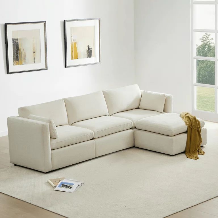 CHITA Oversized Modular Sectional Sofa Set with Storage Ottoman,Extra Large L Shaped Sofa Couch w... | Walmart (US)