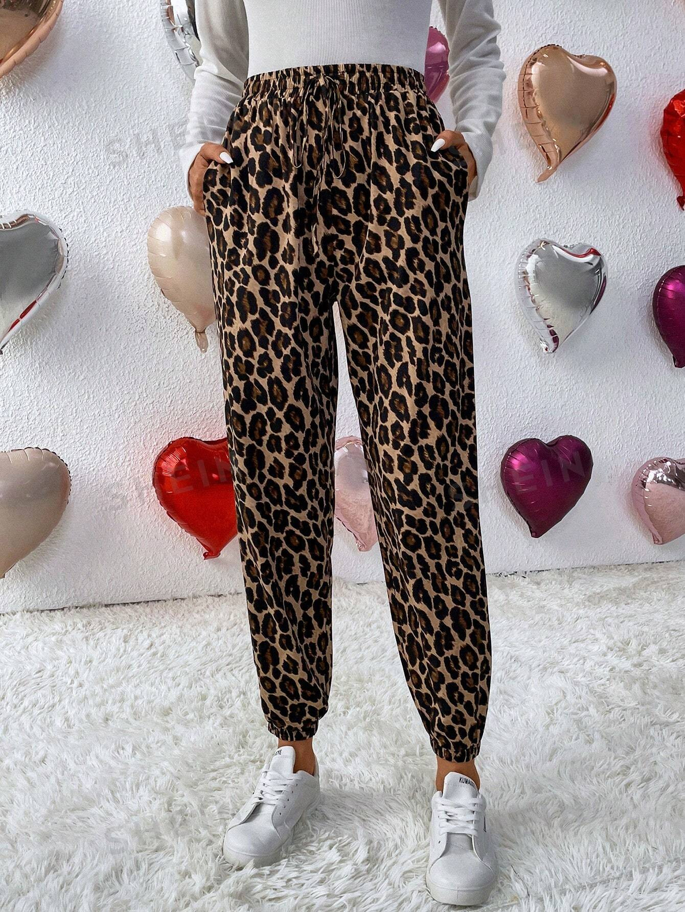 SHEIN LUNE Women's Leopard Print Harem Pants | SHEIN