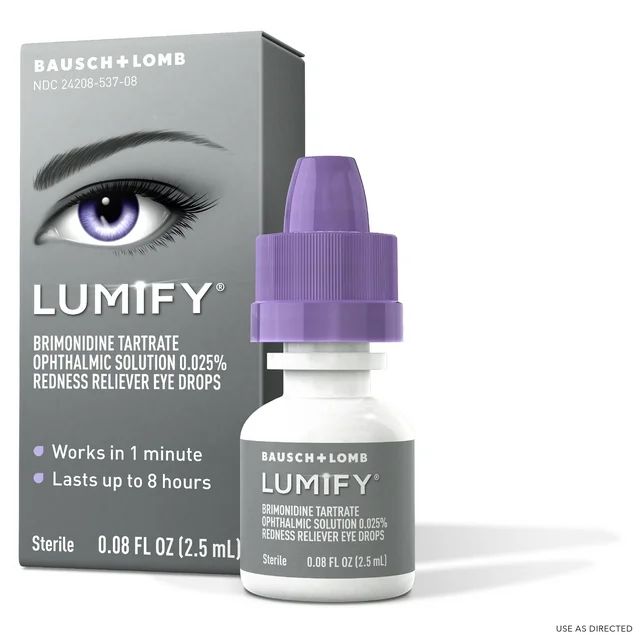 LUMIFY Redness Reliever Eye Drops, Fast Acting Brimonidine for Whiter, Brighter Looking Eyes, 0.0... | Walmart (US)