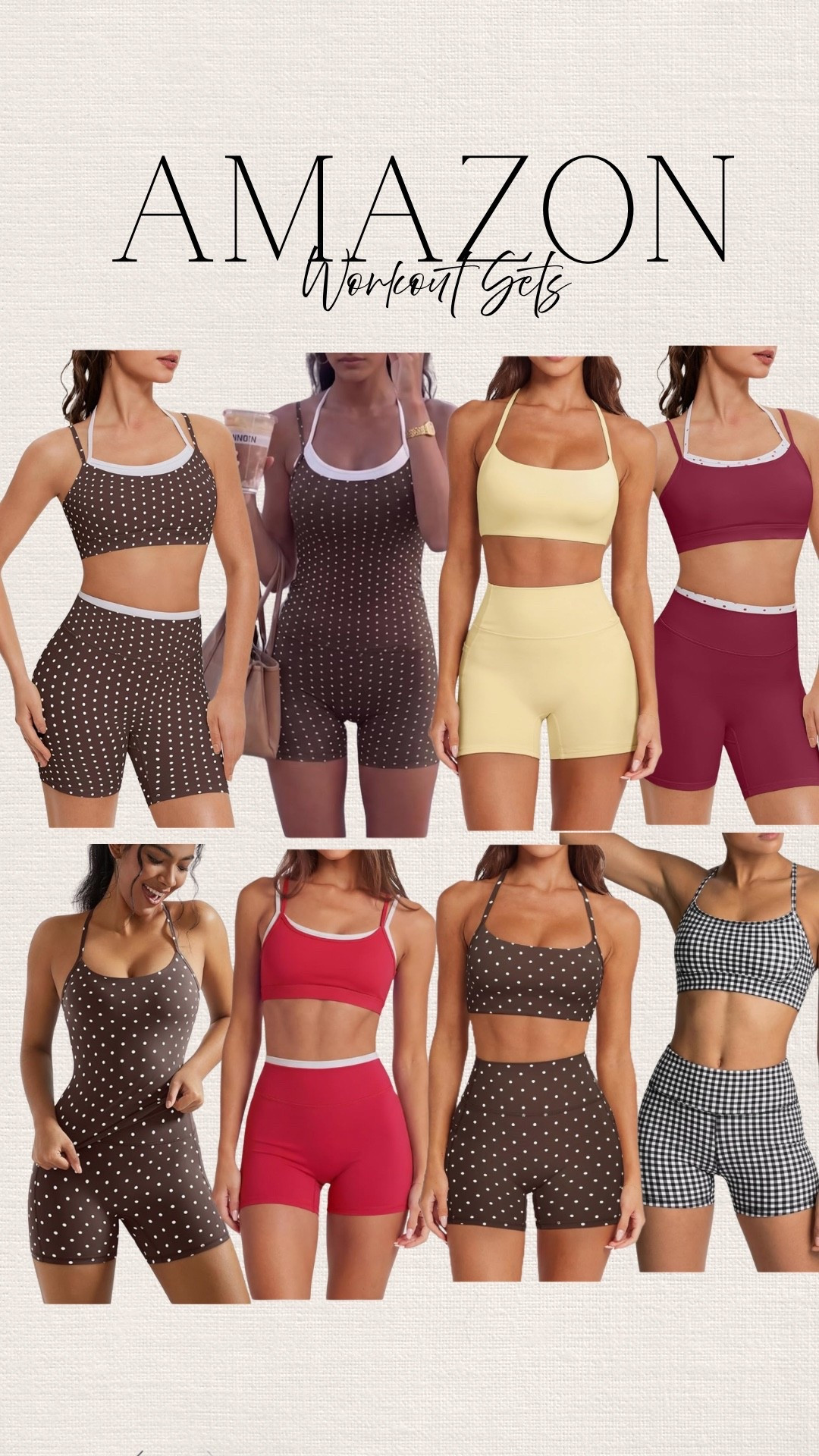 Amazon workout sets

#LTKOver40 #LTKSaleAlert #LTKActive
