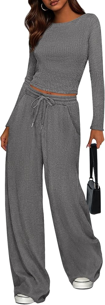 PRETTYGARDEN Matching Sets Women Clothing 2025 Fall Fashion Travel 2 Piece Lounge Sets Long Sleev... | Amazon (US)