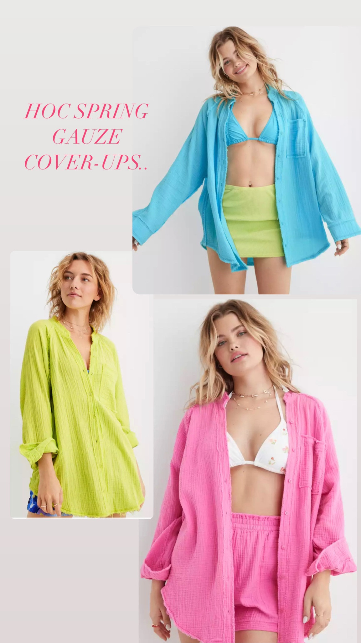 #hocspring swim coverups! Loving these colors! In person these are great for Springs.. 

#LTKunder50 #LTKSeasonal #LTKstyletip