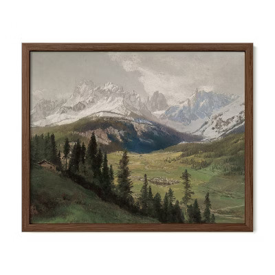 Framed Vintage Mountain Landscape Print – Vintage Artwork & Nature Wall Art | Target