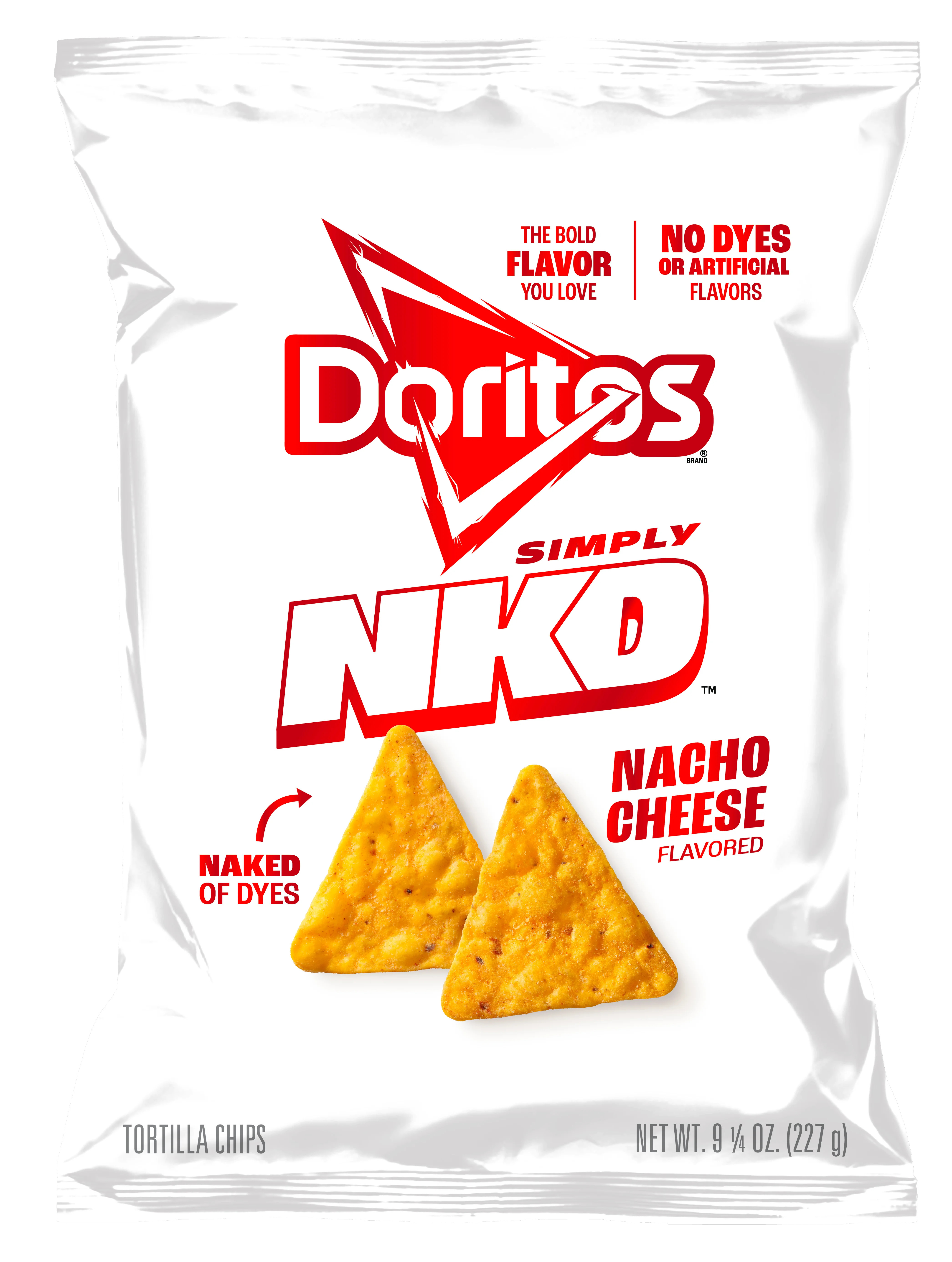 Doritos Simply NKD, No Dyes No Artificial Flavors Nacho Cheese Tortilla Chips Bag, 9.25 oz | Walmart (US)