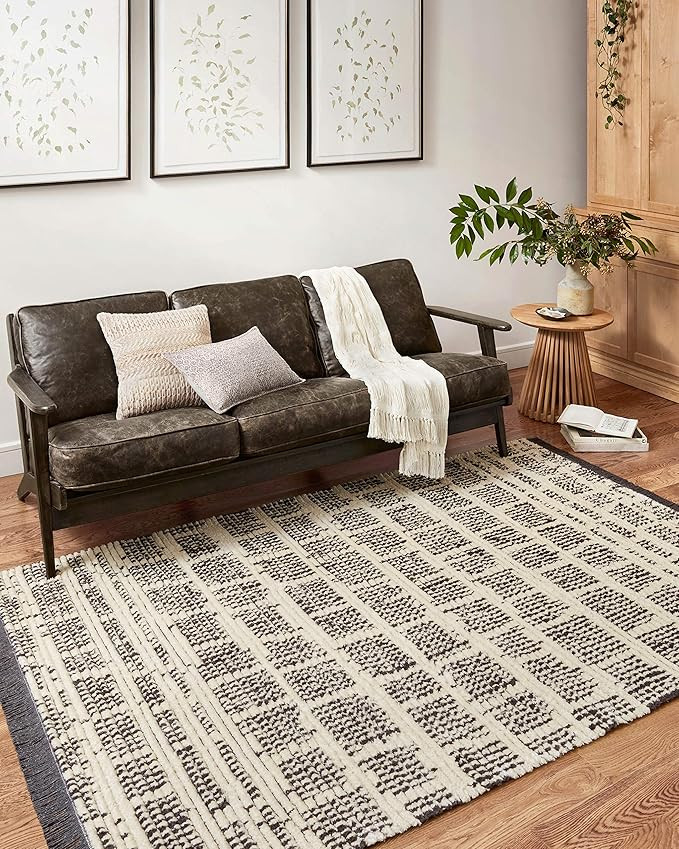 Chris Loves Julia x Loloi Alice ALI-02 Cream / Charcoal Geometric Area Rug 7'-9" x 10' | Amazon (US)