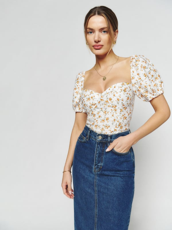 Andra Linen Top | Reformation (Global)