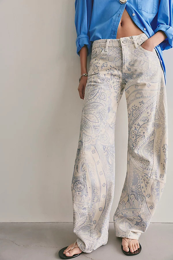 We The Free Fable Printed Twisted Jeans | Free People (Global - UK&FR Excluded)