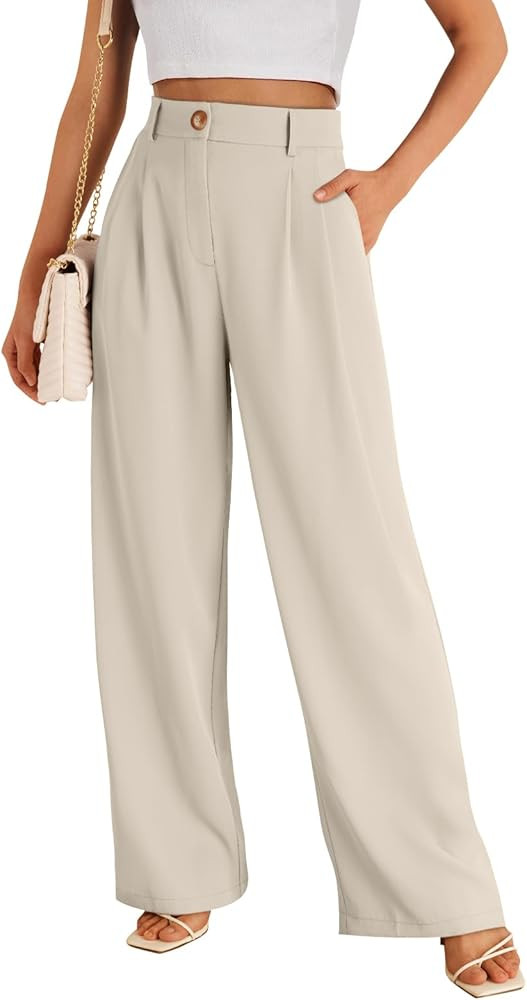 LILLUSORY Wide Leg Dress Pants Women's High Waisted Dressy Trousers | Amazon (US)
