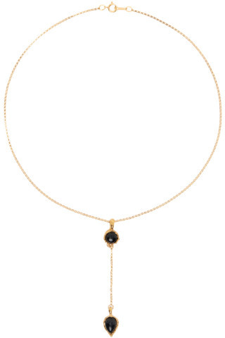 Gold Moonstone 'The Bewitching Rocks' Necklace | SSENSE