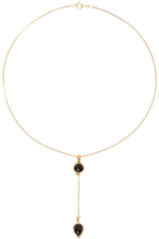 Gold Moonstone 'The Bewitching Rocks' Necklace | SSENSE