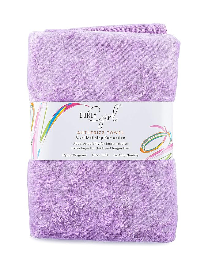Curly Girl, Curly Hair Towel, Large Microfiber 22" x 39", Super Absorbent | Amazon (US)