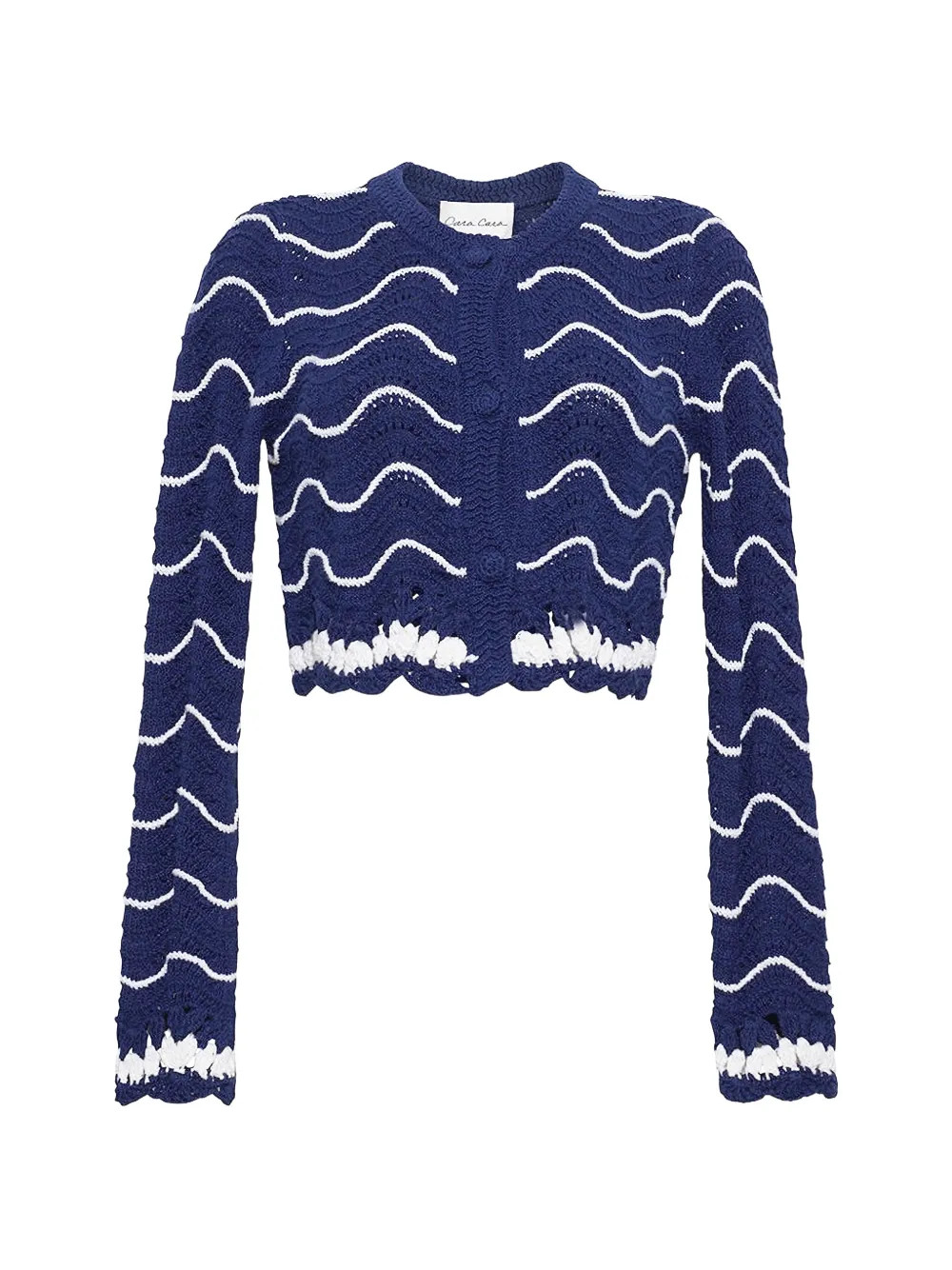 Louise wave-knit cardigan | Farfetch Global