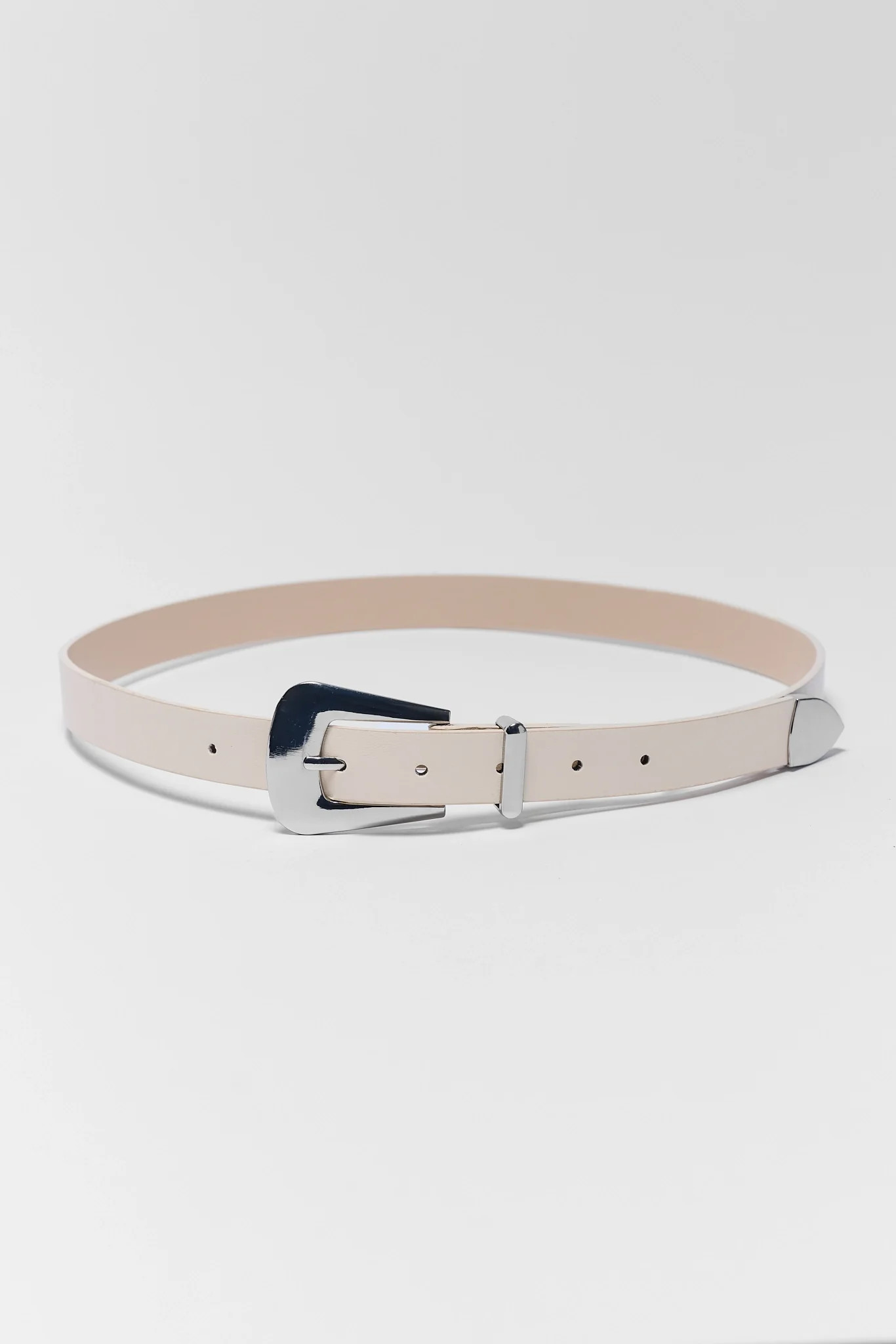 Boston Ivory Faux Leather Belt | Avara