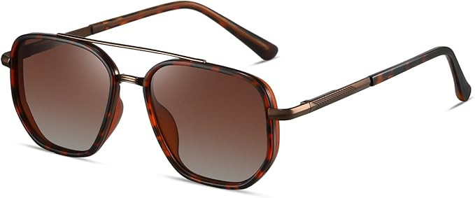 kimorn Polarized Aviator Sunglasses for Women Retro Square Frame Sun Glasses UV400 Protection Sha... | Amazon (US)