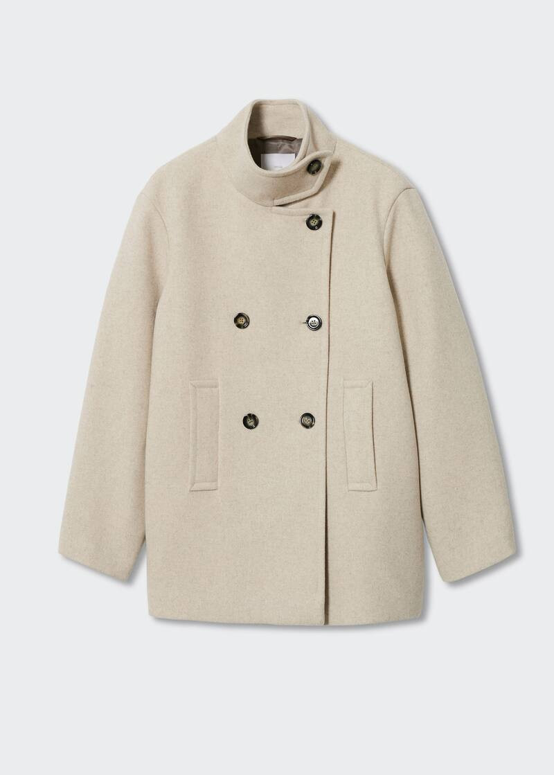 Wollmantel mit Kaminkragen | MANGO (DE)