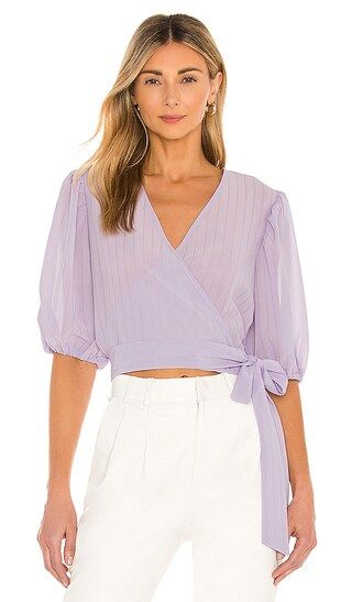 Isabella Wrap Top in Lilac | Revolve Clothing (Global)