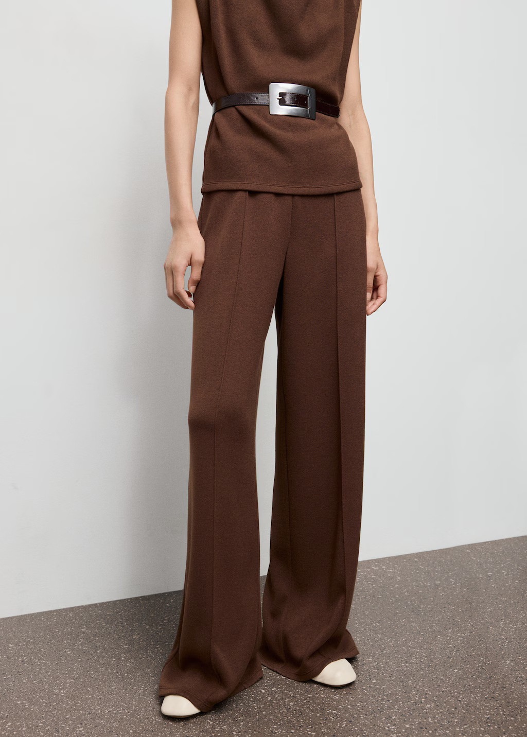 Seam-detail straight-fit pants - Women | MANGO USA | Mango (US/MX/AU)