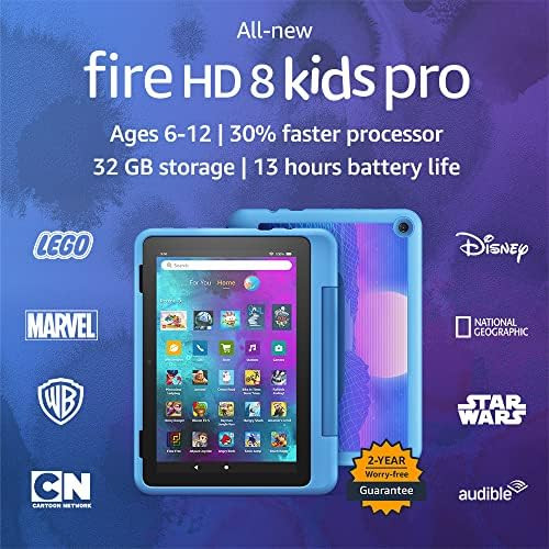 2022 Cyber Blue Fire HD 8 Kids Pro Tablet with 32 GB | Amazon | Amazon (US)