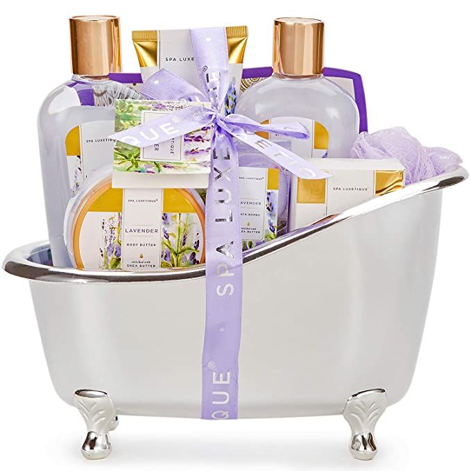 Spa Luxetique Gift Baskets for Women, Lavender Bath Set, Gift Set for Women, Luxury 8 Pcs Home Gi... | Amazon (US)