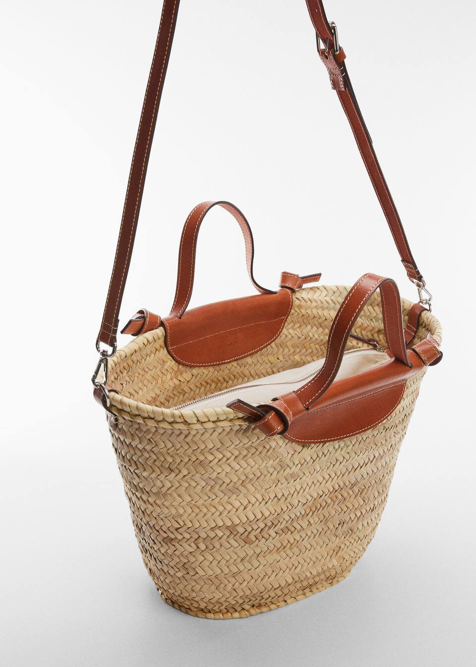 Raffia tote bag | MANGO (US)