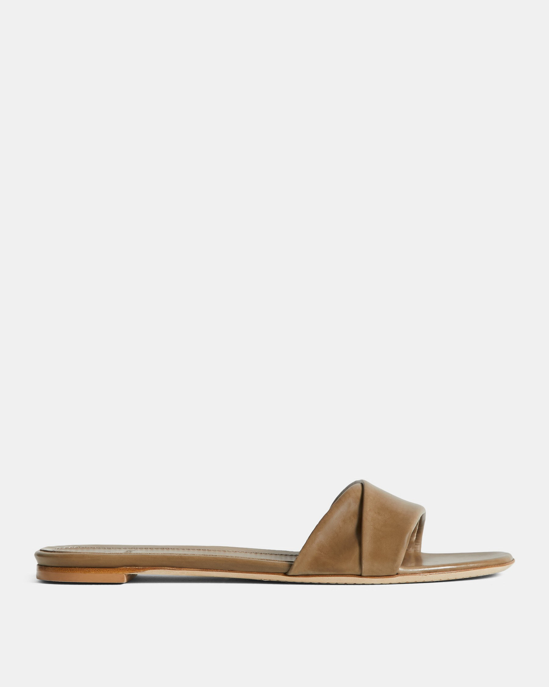 Folded Slide in Leather | Theory Outlet