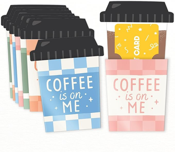 Assorted Coffee is on Me Gift Card Holders with Envelopes, Nurse or Teacher Appreciation Gift Car... | Amazon (US)