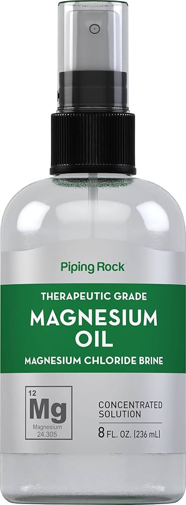 Piping Rock Pure Magnesium Oil Spray | 8 Fl Oz | Magnesium Chloride Brine | Liquid Concentrated S... | Amazon (US)