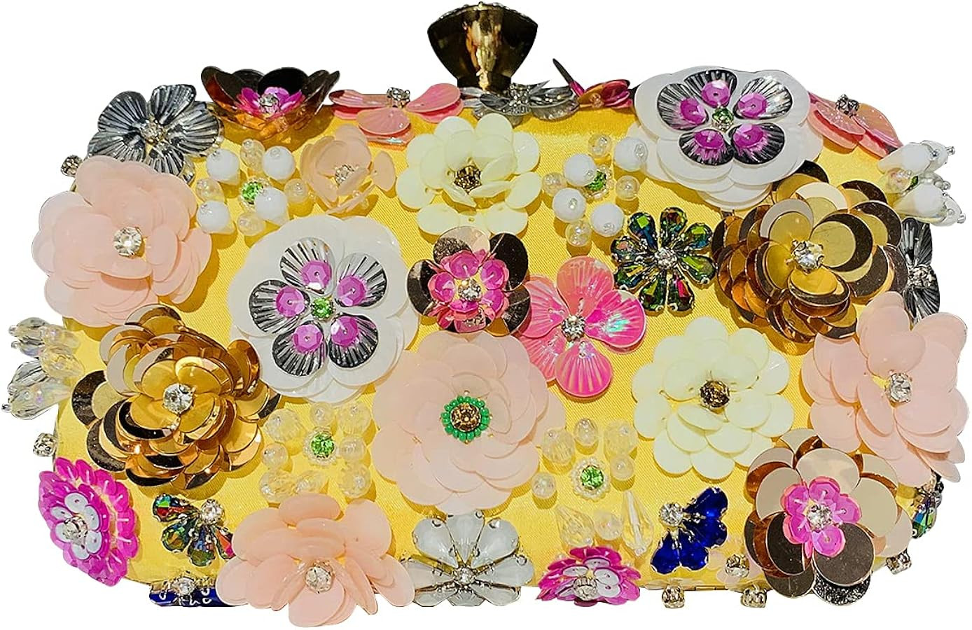 Lanpet Women Clutches Flower Evening Handbag Chain Strap Shoulder Bag | Amazon (US)