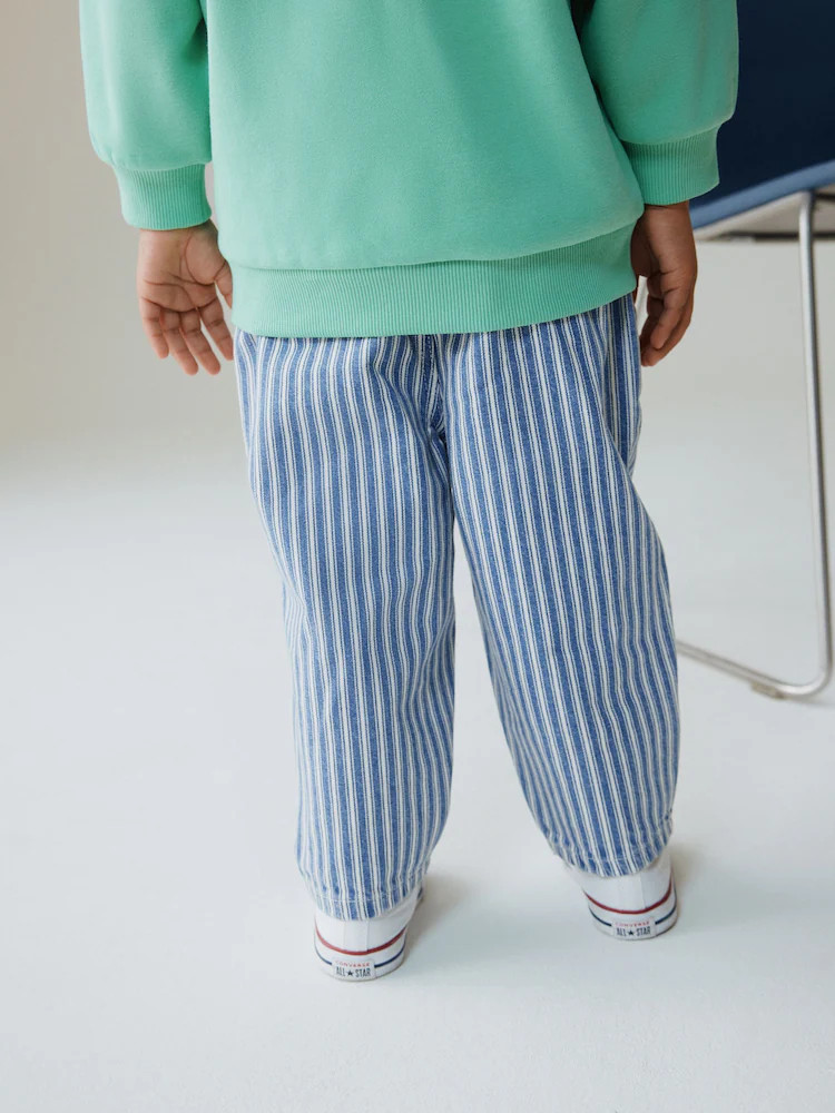 Blue/White Stripe Barrel Jeans (3mths-7yrs) | Next US