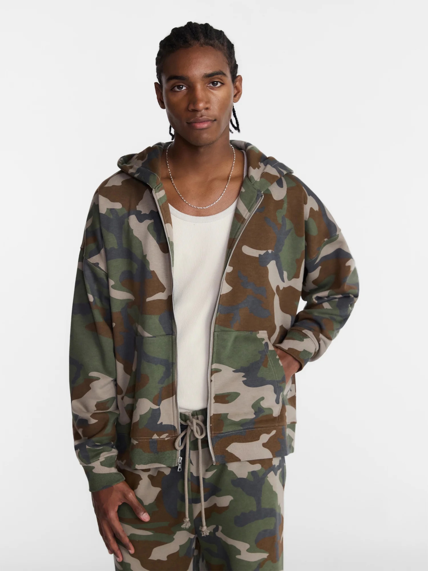 No Boundaries Zip Hoodie with Long Sleeves, Men's XS-4XLT | Walmart (US)