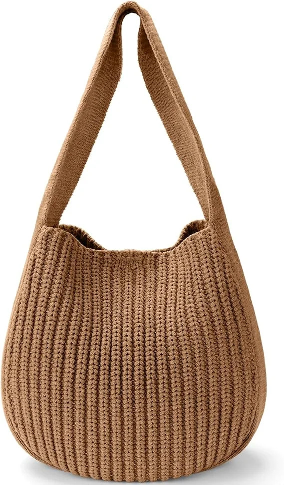 BTEPSGA Women's Crochet Tote Bags Large Crochet Bag Tote bag Aesthetic Knit Bag Shoulder Handbags | Walmart (US)