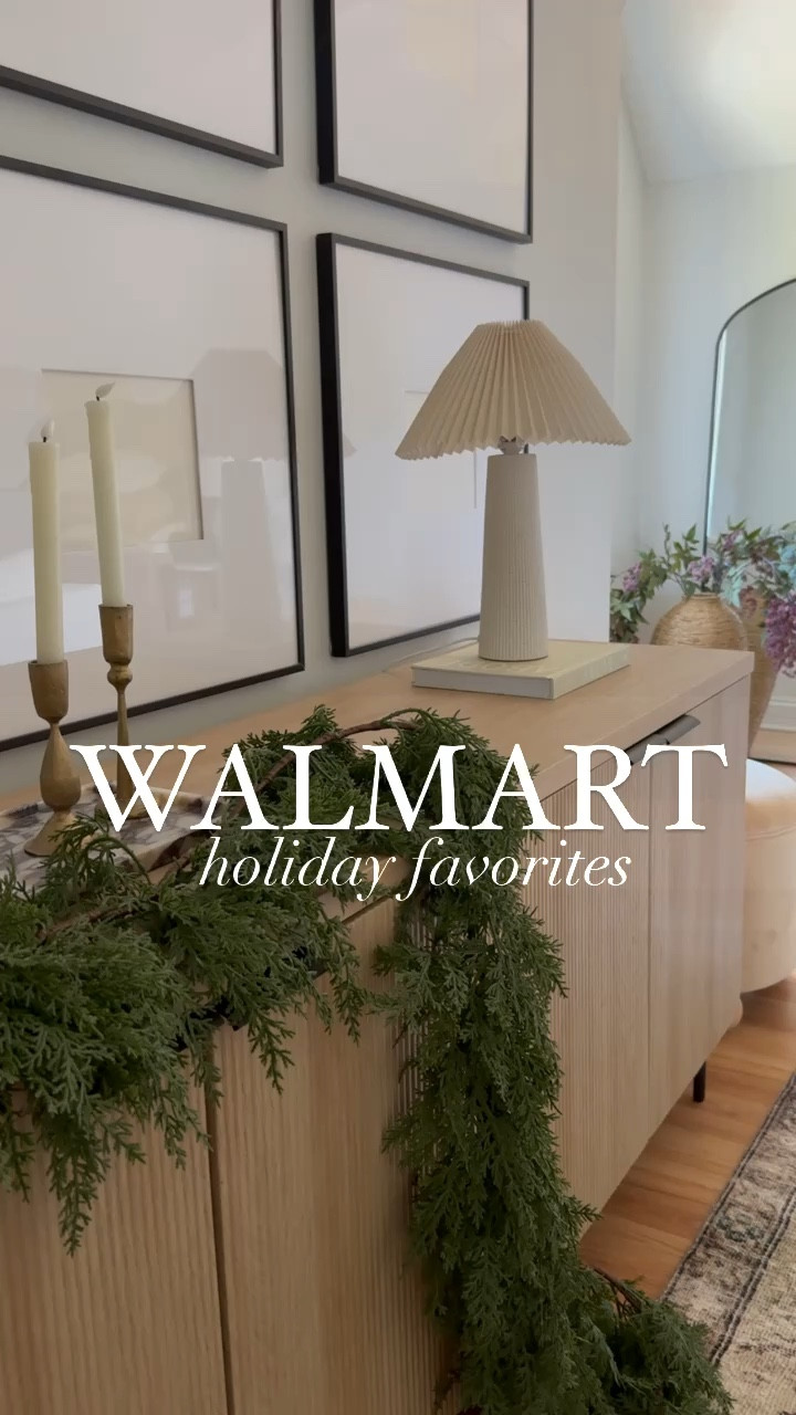 Styled my favorite affordable sideboard with these beautiful Holiday finds from Walmart! @walmart #walmartfinds #walmarthome #walmart 

#LTKHoliday #LTKVideo #LTKHome